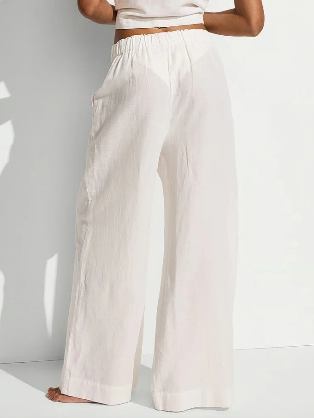 Victoria's Secret Swim Beachwear Linen Pants Sz Small NWT - Picture 2 of 6